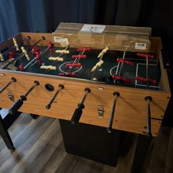 Soccer ,pool table and hockey 
