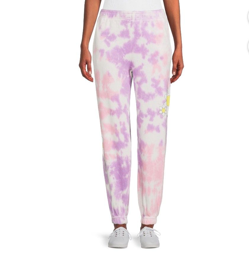 Pink Purple No Boundaries Joggers With Flower
