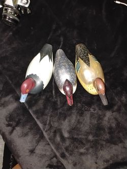Vintage Hand-painted Decoy Ducks Adventure Marketing Wilderness Collection