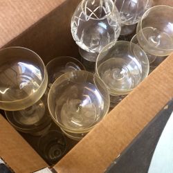 Box Of Crystal Glasses 16 Total 
