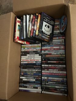 About 100 dvds
