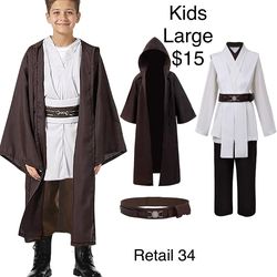Jedi Boys Tunic Costume Halloween Large