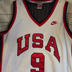 Nike Michael Jordan 1984 Red Olympic USA Legends Jersey Sz Large 