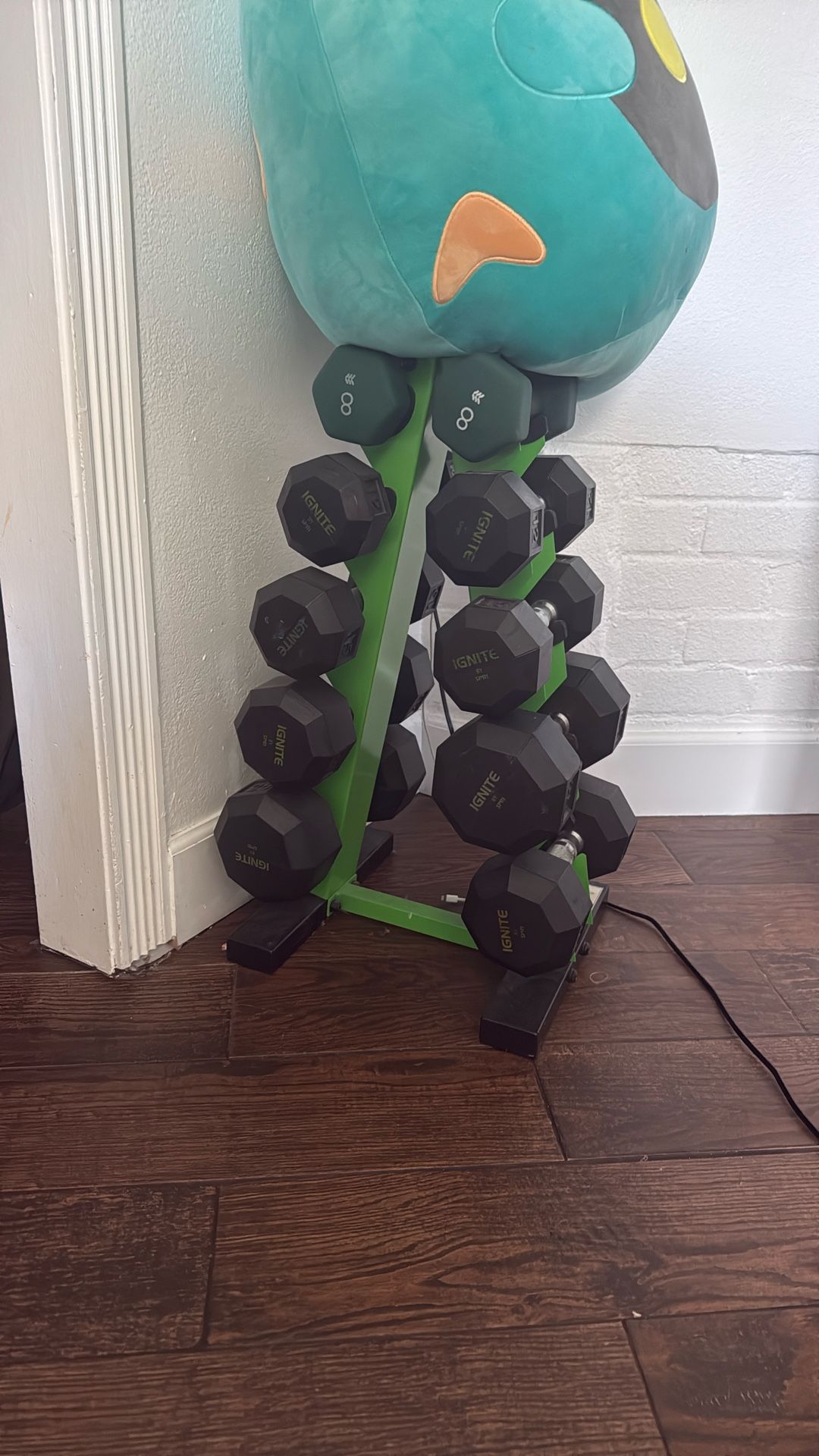 Dumbbell Weight Set with Vertical Rack