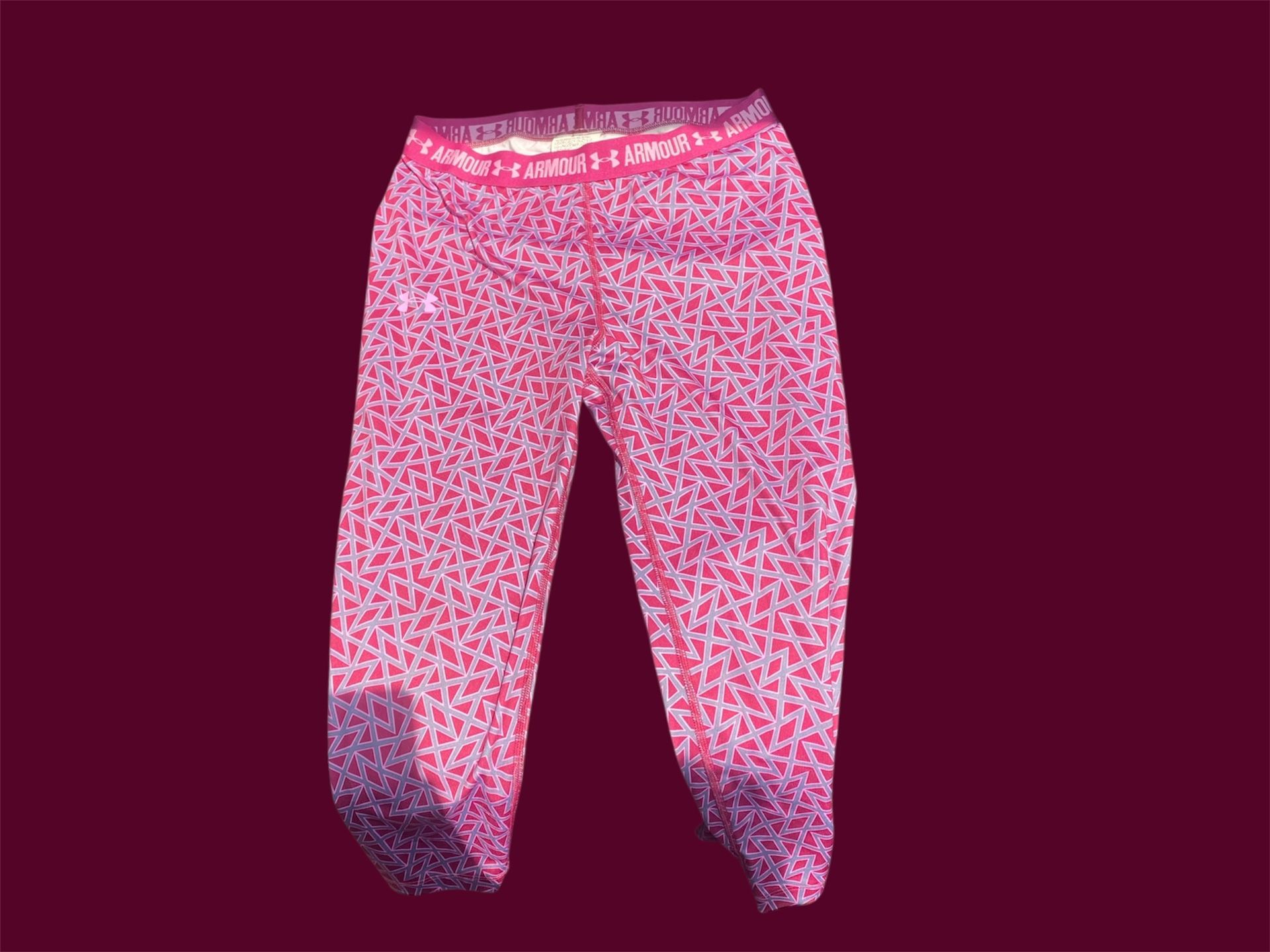 Under Armour Pink Pattern Leggings β Size Small