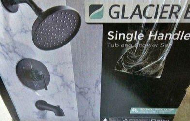 Glacier Bay Oswell Tub And Shower Faucet In Matte Black (Valve Included)