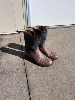 Roper Ostrich skin boots 11 1/2 EE