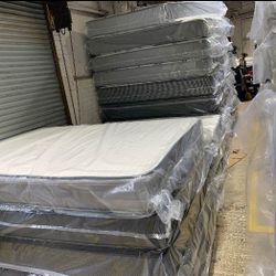 Sealed 🏷️ Brand New! Full Size Mattress + Box Spring For Sale Delivery Free 🚚