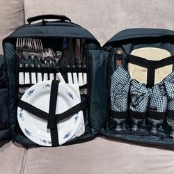 Picnic backpack for 4 people. Brand New!
