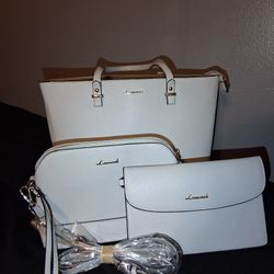 LOVEVOOK Fashion Tote Bag, 3pcs,light Blue