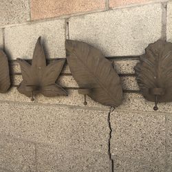 Metal Wall Leaf’s Candle Holders