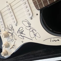 Bon Jovi Signed /Autographed and Authenticated Fender Squier Stratocaster Guitar Beckett
