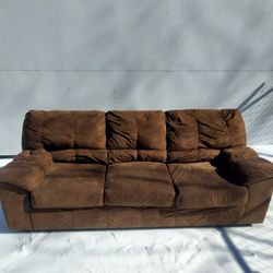 Coffee Suede Couch- Free Delivery