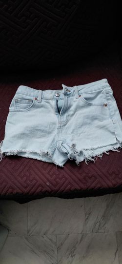 Light Wash Denim Cutoff Shorts