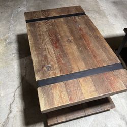 Solid wood coffee table and end table
