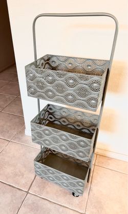 3-Tier Metal Rolling Storage Cart.
