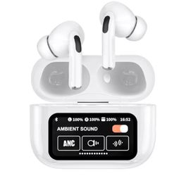 Wireless Bluetooth 5.4 Earbuds with ANC,Full Color Touch Screen Charging Case.