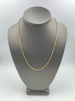 14KT YELLOW GOLD 20” ROPE 2.25MM CHAIN 11.0GR