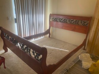 MOVING-Cal King Sleigh Bed Frame