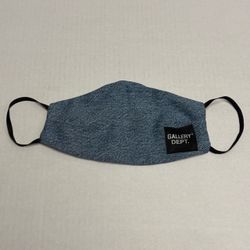 GALLERY DEPT. Blue Vintage Denim Cloth Face Mask With Black Ear Loops