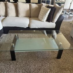 Dania Glass And Metal Coffee Table 