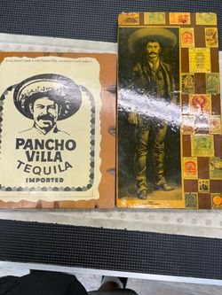 Pancho Villa Tequila Vintage Wood Signs Set of 2