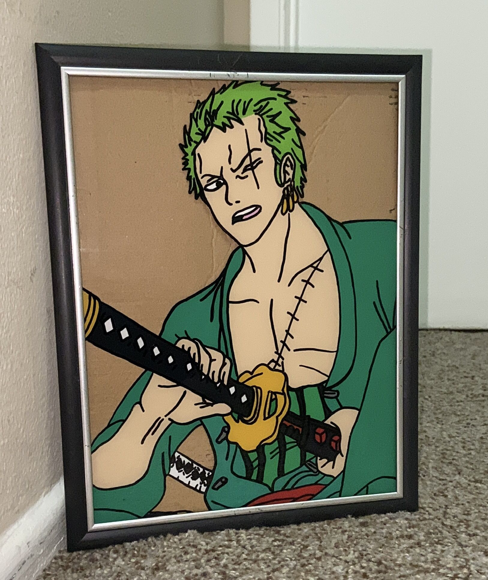 Glass Anime Painting One Piece LOCATED IN COVINA