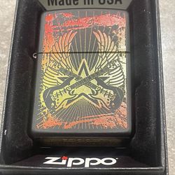 Zippo Black matte Lighter  Dueling Guitars 2011 New In Box 