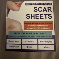 Silicone Scar Sheets,Silicone Scar Tape,Scar Tape For Surgical Scars,Silicone Scar Removal Strips For Surgical,C-Section,Tummy Tuck,Keloid Scars(1.6"X