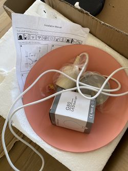kitchen island pendant light Pink/white
