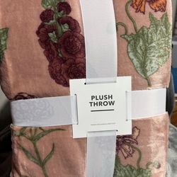 Plush Throw Blanket Botanical Floral 50x70” 🌹