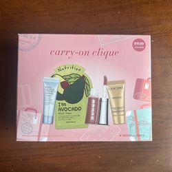 New In Box! 4 Piece Carry-On Clique Travel Set, By Macy's. Lancôme, Estée Lauder