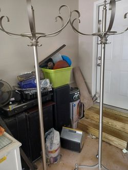 6 1/2 Feet Matching Coat/Clothes Racks With Rolling Wheels 