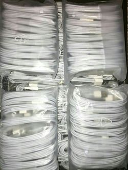 6 foot long android and iphone usb cables 3 for $20