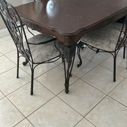 dining room table and 6 chairs