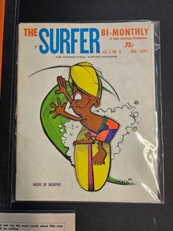 Vintage surf surfing magazine , poster , memorabilia