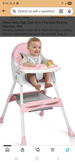 Pink Baby High Chair Pink