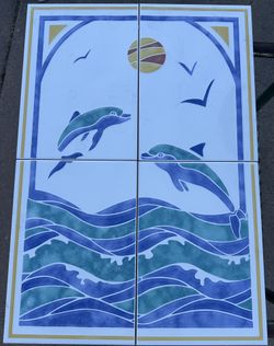 4pc Ceramic Mural