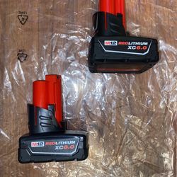 (2)Milwaukee M12 XC 6.0 Battery (48-11-2406) 
