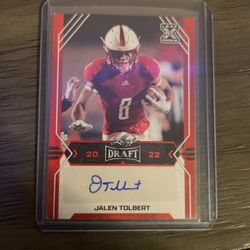 Signed Jalen Tolbert Card