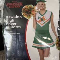 HAWKINS HIGH CHEER UNIFORM COSTUME FOR ADULTS STRANGER THINGS COSTUME CHEERLEADER