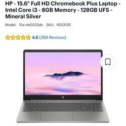 HP  15.6" Full HD Chromebook Plus Laptop