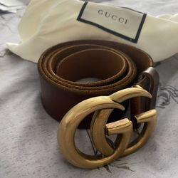 Large Buckle Double G Women’s Belt- 80