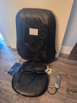 Black Shiatsu Massage Seat Cushion with Remote