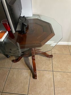 Hexagon Glass Dining table