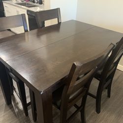 Wooden High Top Dining Table