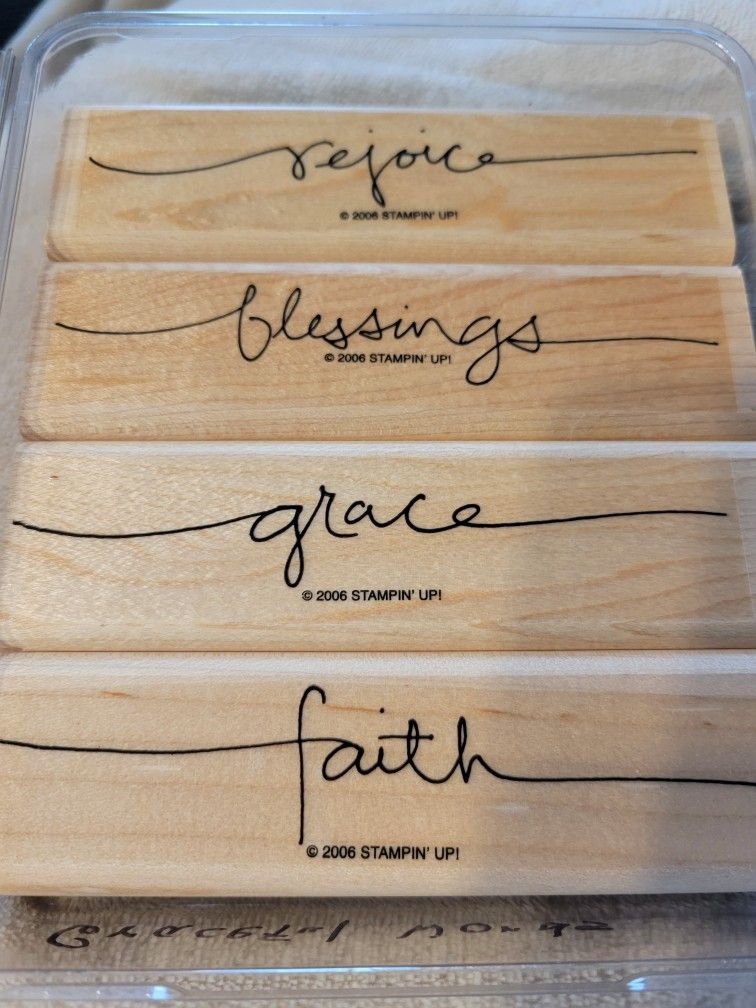 Rubber Stamps Graceful Words Stampin' Up Set