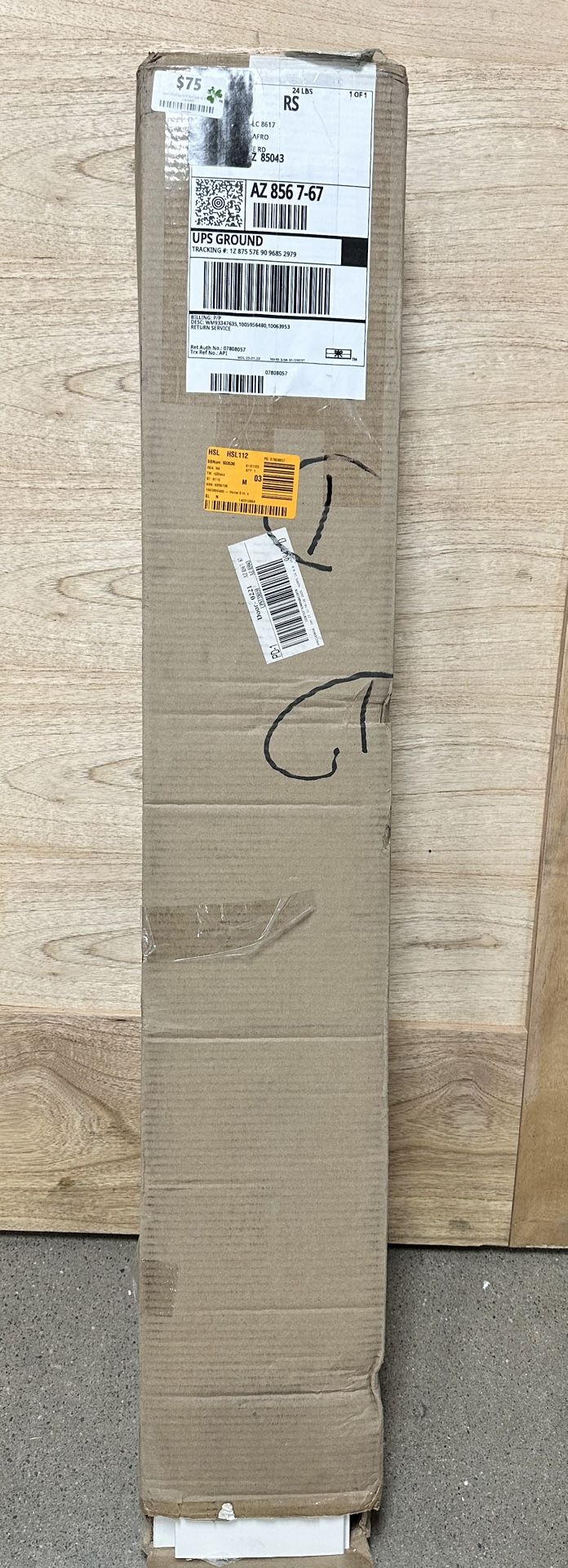 LLHZSY 43.31 in. 5-light Wooden Linear Integrated LED Kitchen Island Pendant Light Chandelier with Rectangle LED Accents