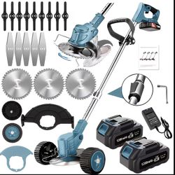 Cordless Electric Grass Trimmer Set lawnmower 