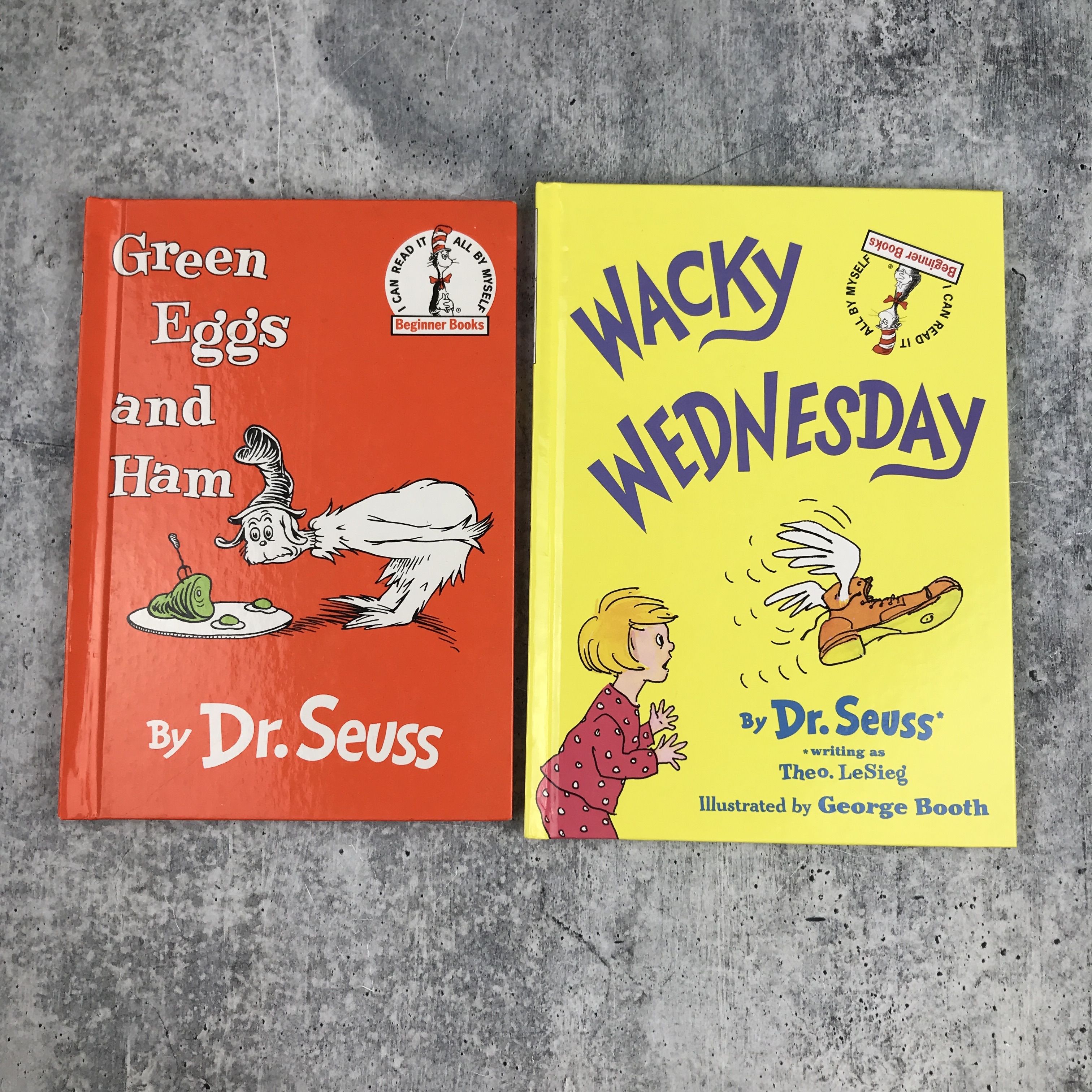 Dr. Seuss Children Books Cat in the Hat Green Eggs & Ham & Wacky Wednesday 2 Set